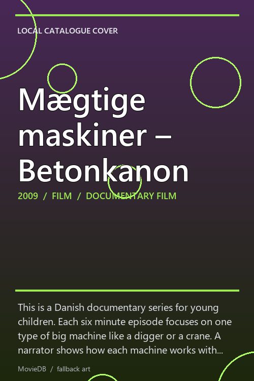 Mægtige maskiner – Betonkanon poster