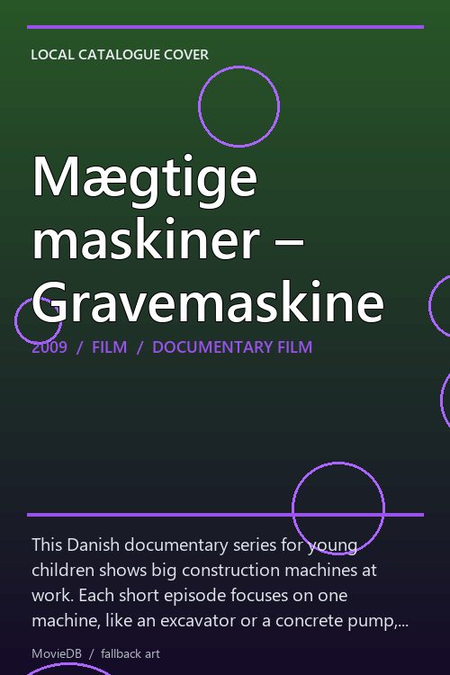 Mægtige maskiner – Gravemaskine poster