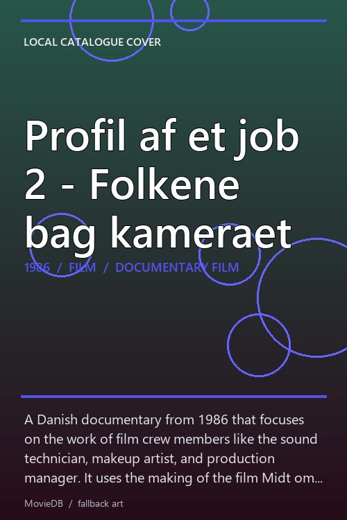 Profil af et job 2 - Folkene bag kameraet poster