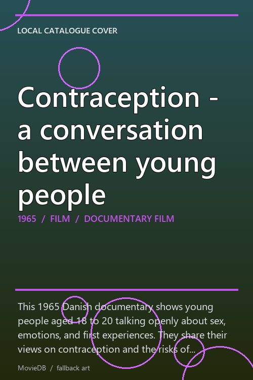 Contraception - a conversation between young people poster