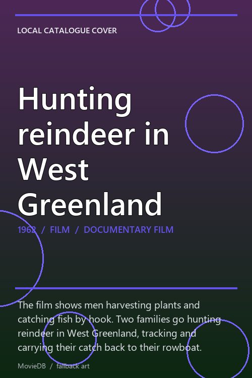Hunting reindeer in West Greenland poster