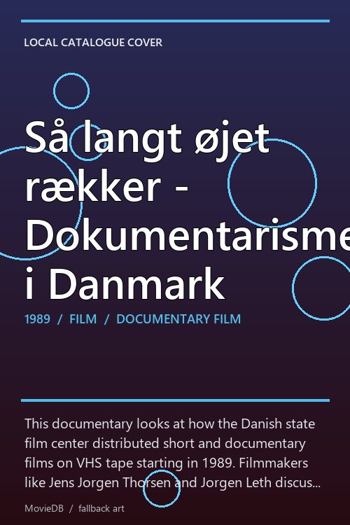 Så langt øjet rækker - Dokumentarisme i Danmark poster