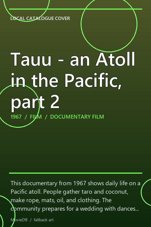 Tauu - an Atoll in the Pacific, part 2 poster