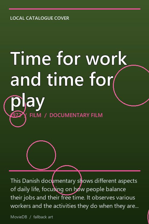 Time for work and time for play poster