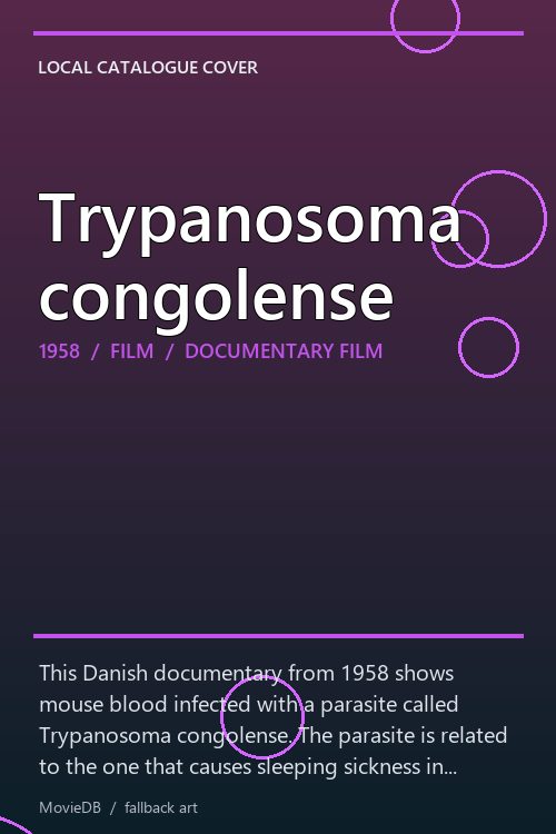 Trypanosoma congolense poster