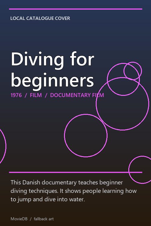Diving for beginners poster