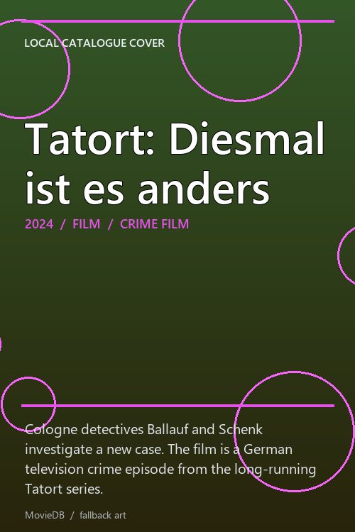 Tatort: Diesmal ist es anders poster