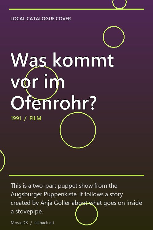 Was kommt vor im Ofenrohr? poster