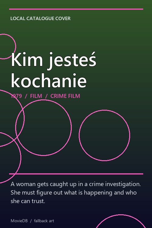 Kim jesteś kochanie poster