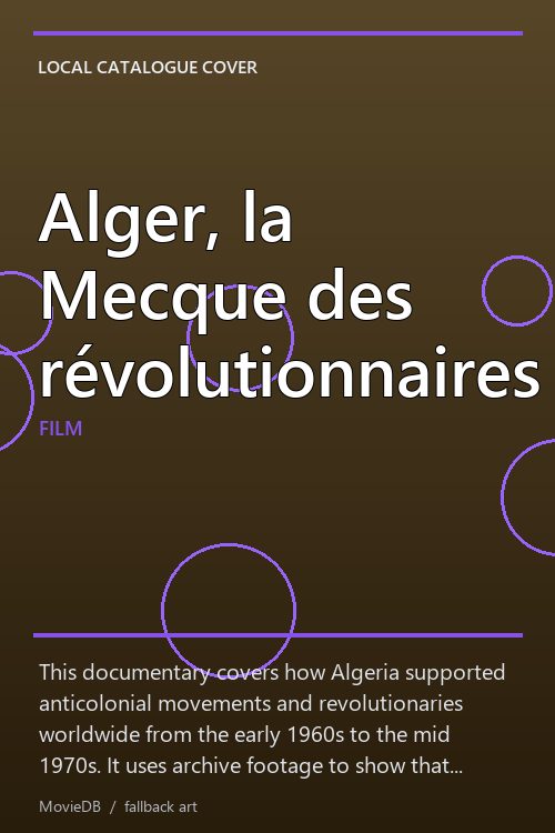 Alger, la Mecque des révolutionnaires poster