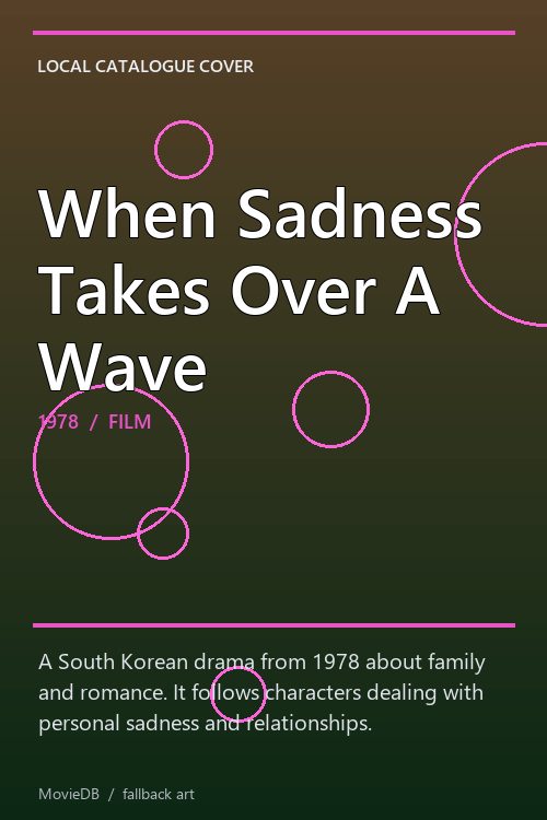 When Sadness Takes Over A Wave poster