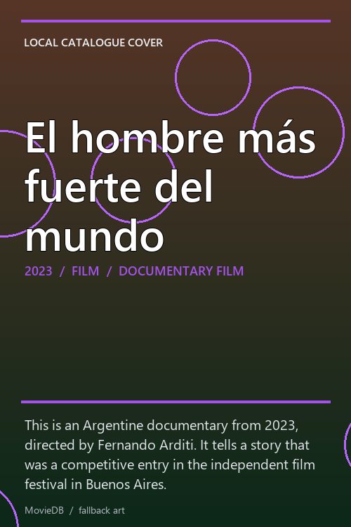 El hombre más fuerte del mundo poster