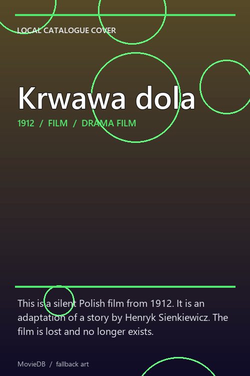 Krwawa dola poster