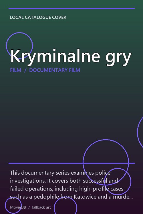 Kryminalne gry poster
