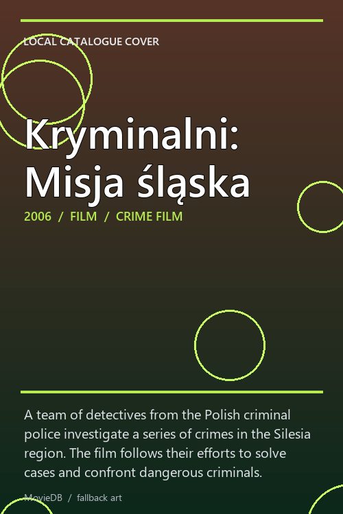 Kryminalni: Misja śląska poster