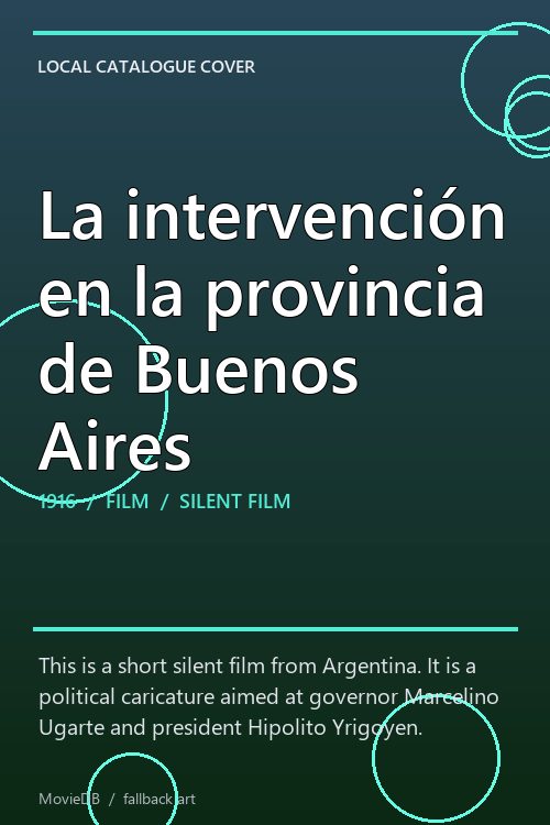 La intervención en la provincia de Buenos Aires poster