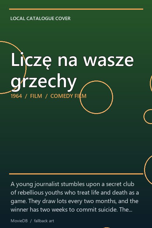 Liczę na wasze grzechy poster