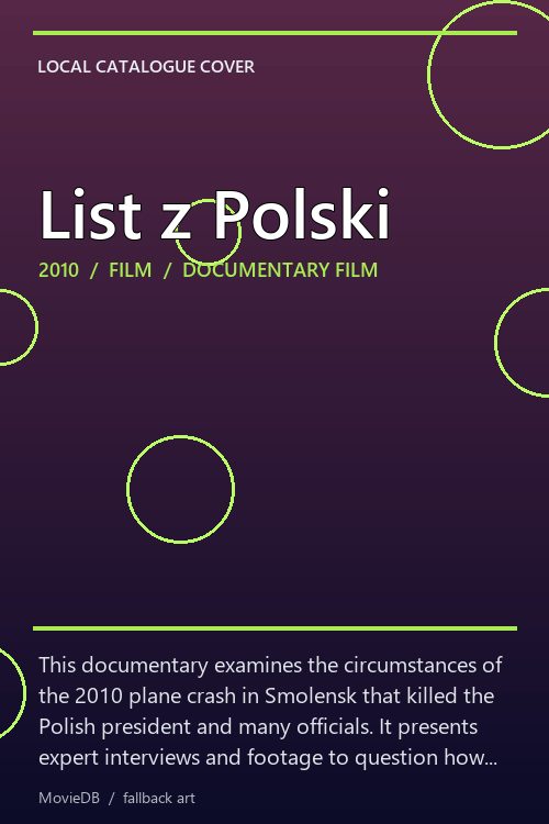 List z Polski poster