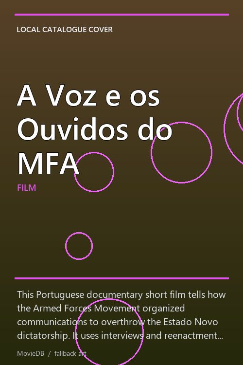 A Voz e os Ouvidos do MFA poster