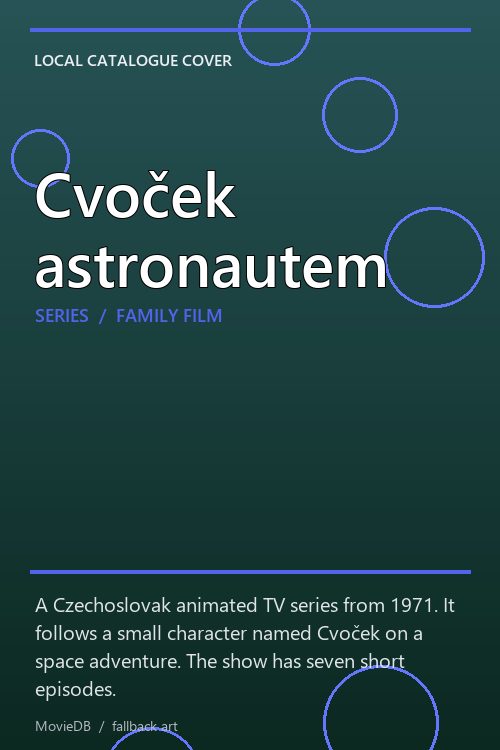Cvoček astronautem poster