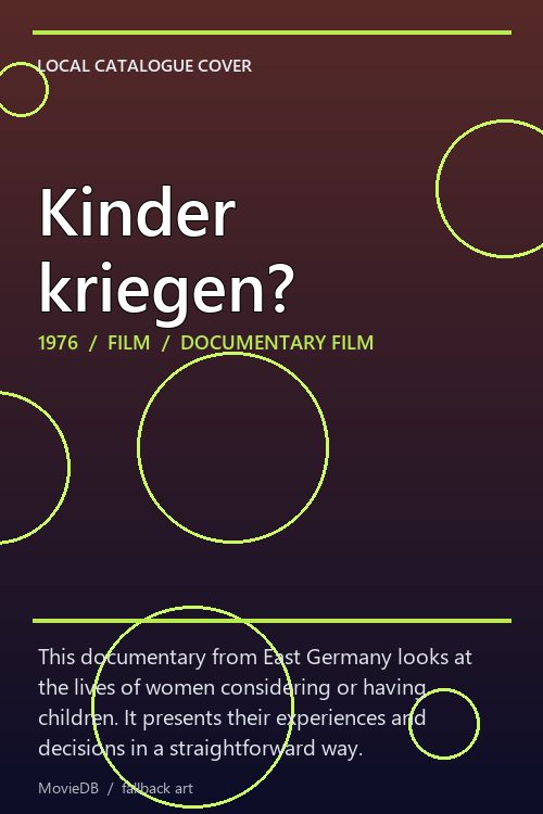 Kinder kriegen? poster