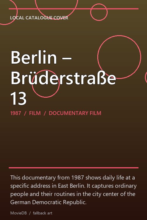 Berlin – Brüderstraße 13 poster