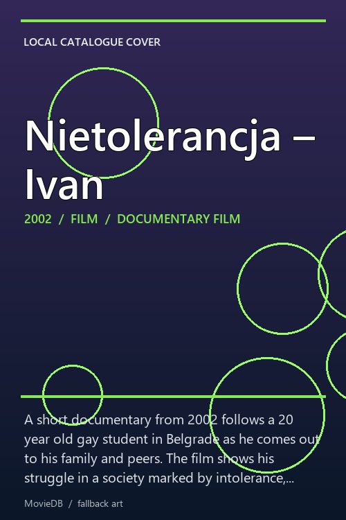 Nietolerancja – Ivan poster