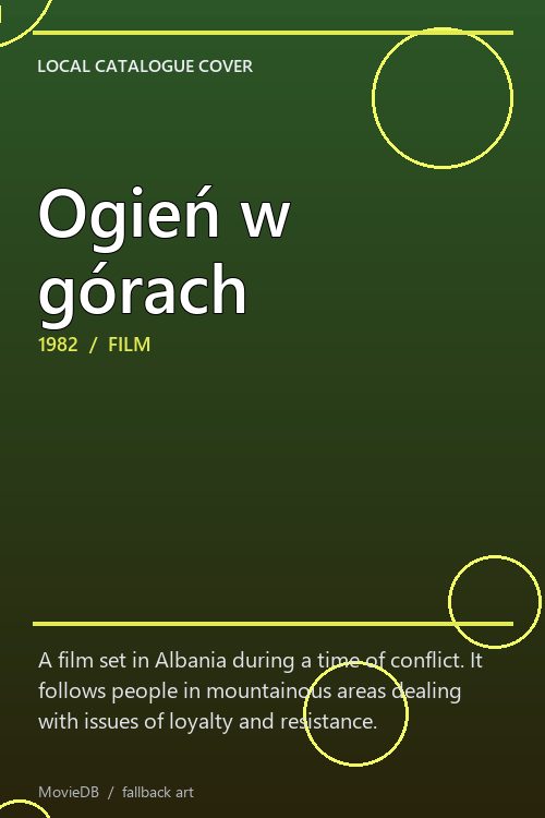 Ogień w górach poster