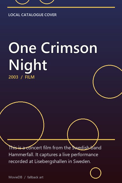 One Crimson Night poster