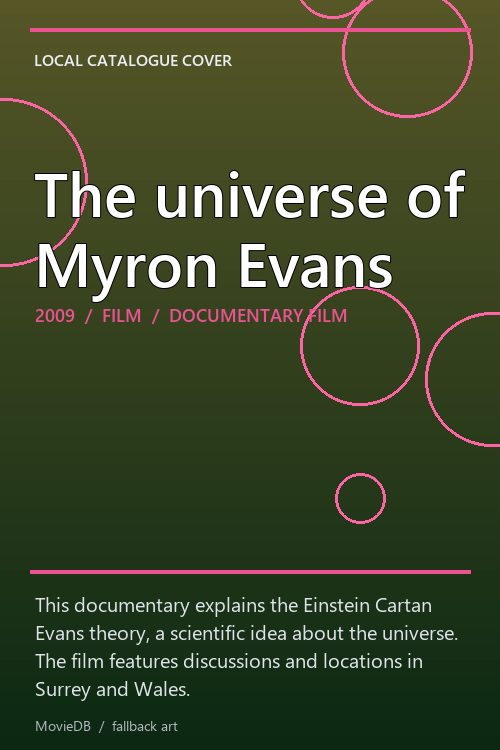 The universe of Myron Evans poster