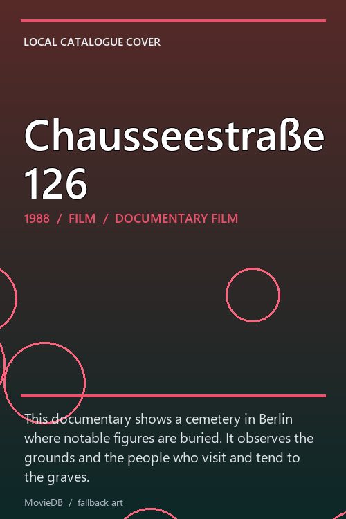 Chausseestraße 126 poster