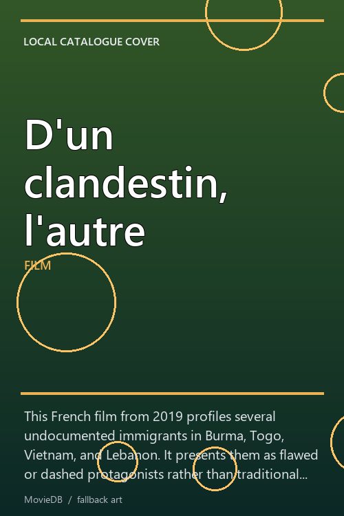D'un clandestin, l'autre poster