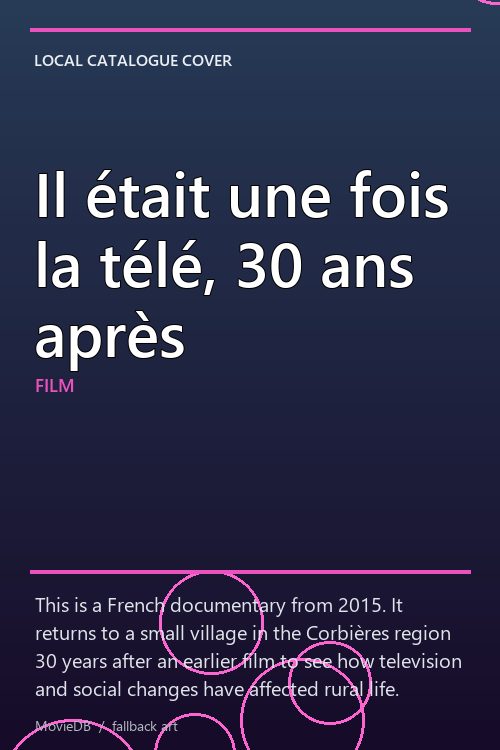 Il était une fois la télé, 30 ans après poster