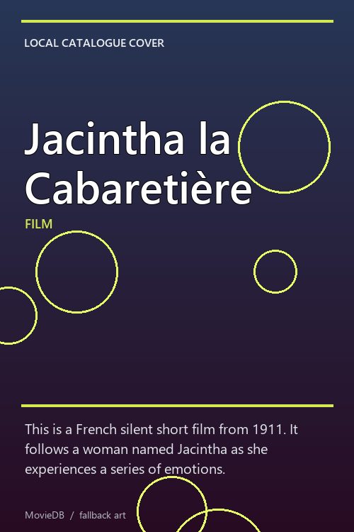Jacintha la Cabaretière poster