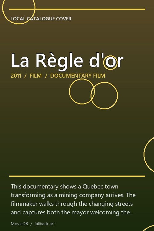 La Règle d'or poster