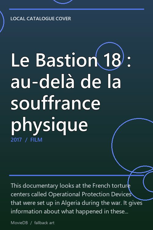 Le Bastion 18 : au-delà de la souffrance physique poster
