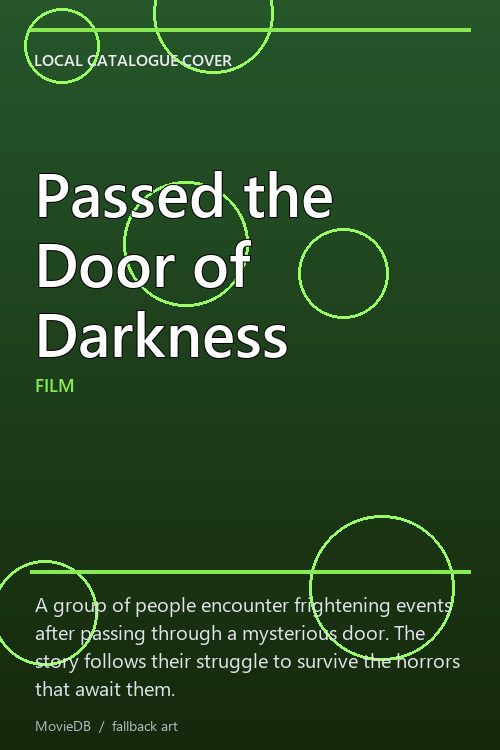 Passed the Door of Darkness poster