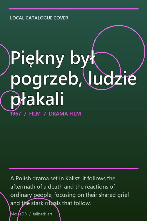 Piękny był pogrzeb, ludzie płakali poster