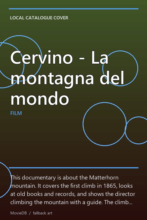 Cervino - La montagna del mondo poster