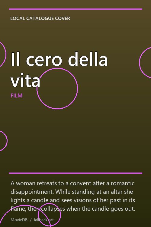 Il cero della vita poster