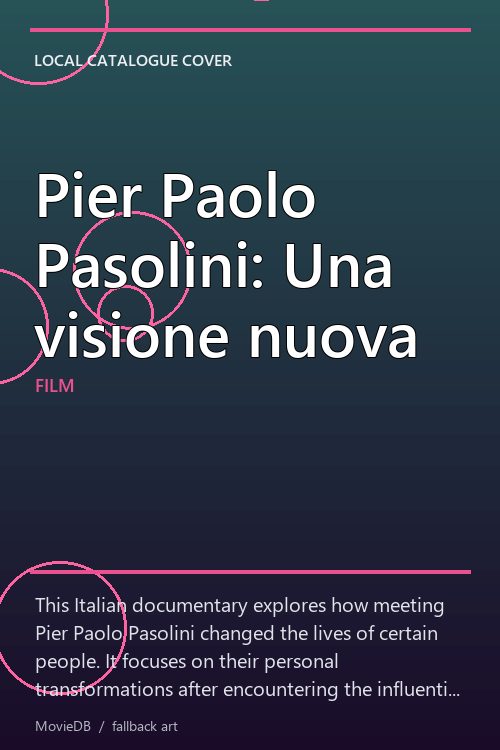 Pier Paolo Pasolini: Una visione nuova poster