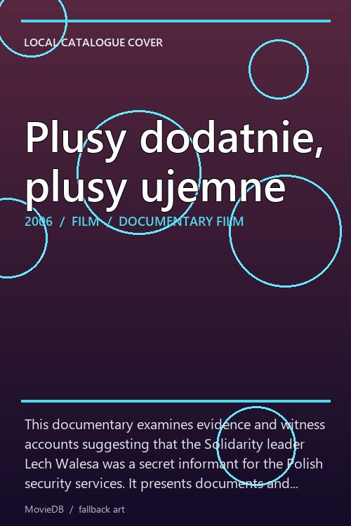 Plusy dodatnie, plusy ujemne poster