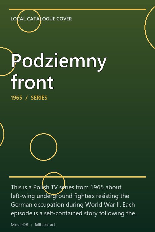 Podziemny front poster