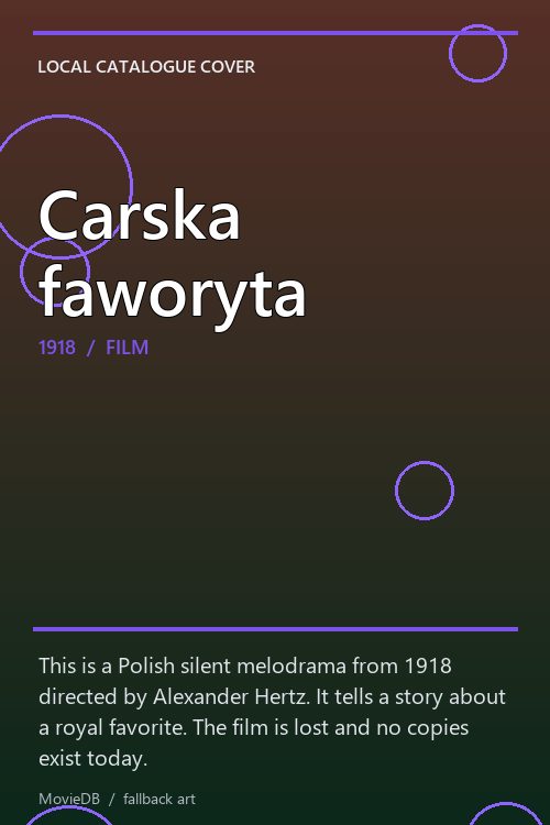 Carska faworyta poster