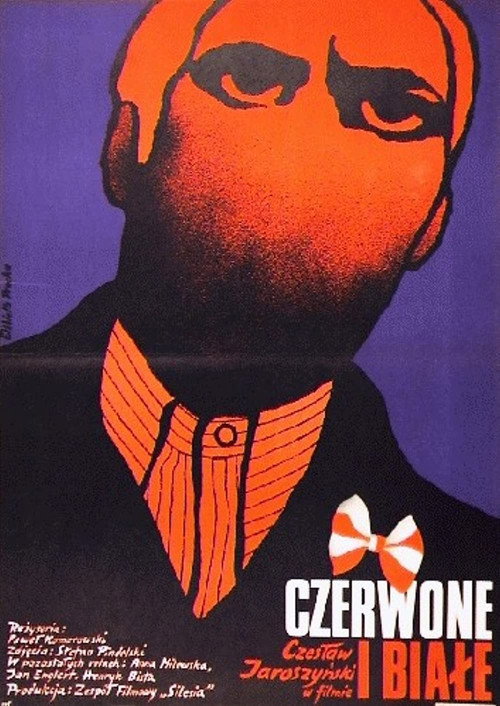 Czerwone i białe poster