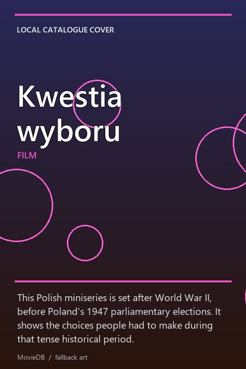 Kwestia wyboru poster