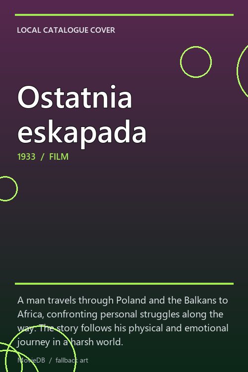 Ostatnia eskapada poster