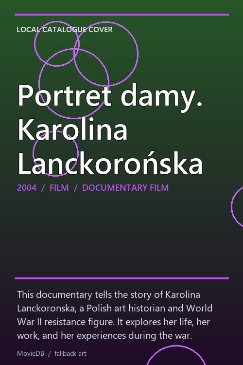 Portret damy. Karolina Lanckorońska poster