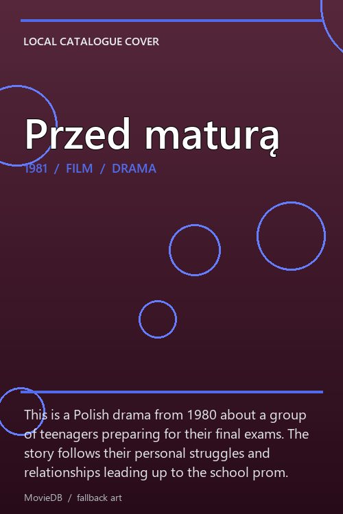 Przed maturą poster