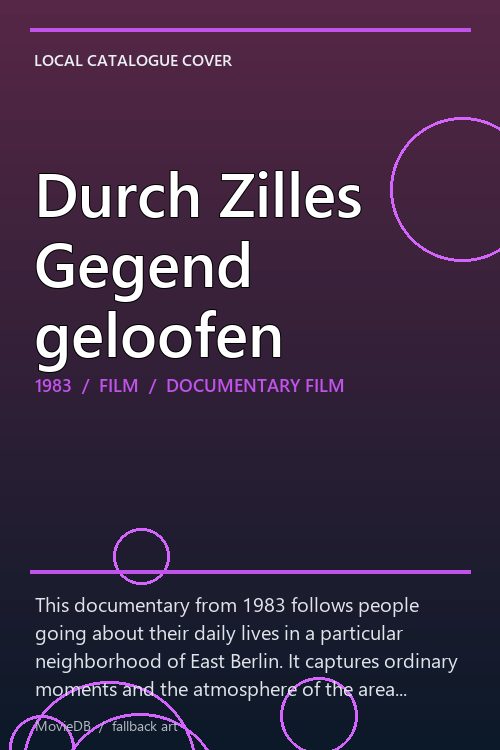 Durch Zilles Gegend geloofen poster